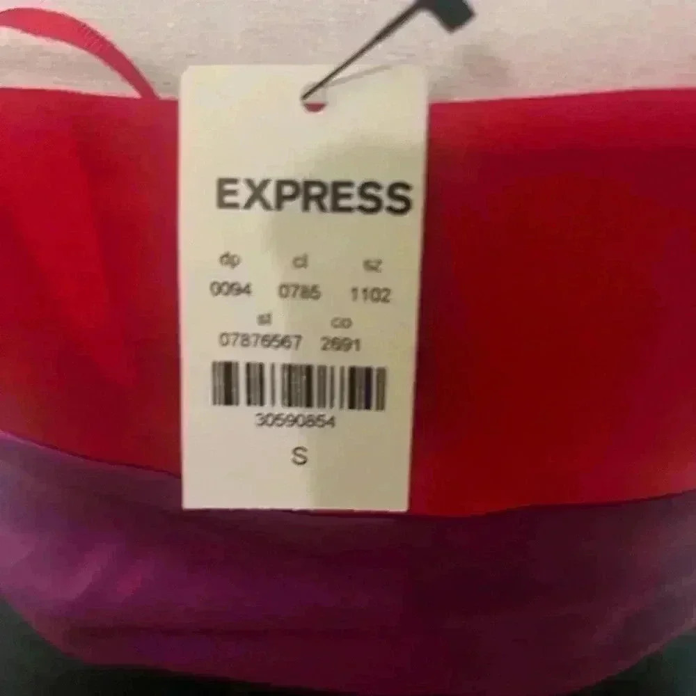 Express multiple color satin dress - Picture 3 of 3